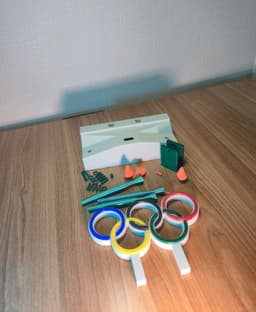 Olympic Podium Fidget – Snap Torch Desk Toy 3d model