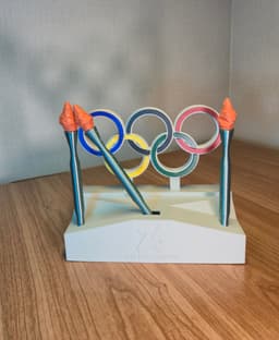 Olympic Podium Fidget – Snap Torch Desk Toy 3d model