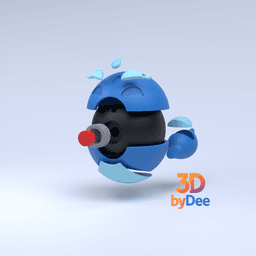 Gecqua Pokeball 3d model