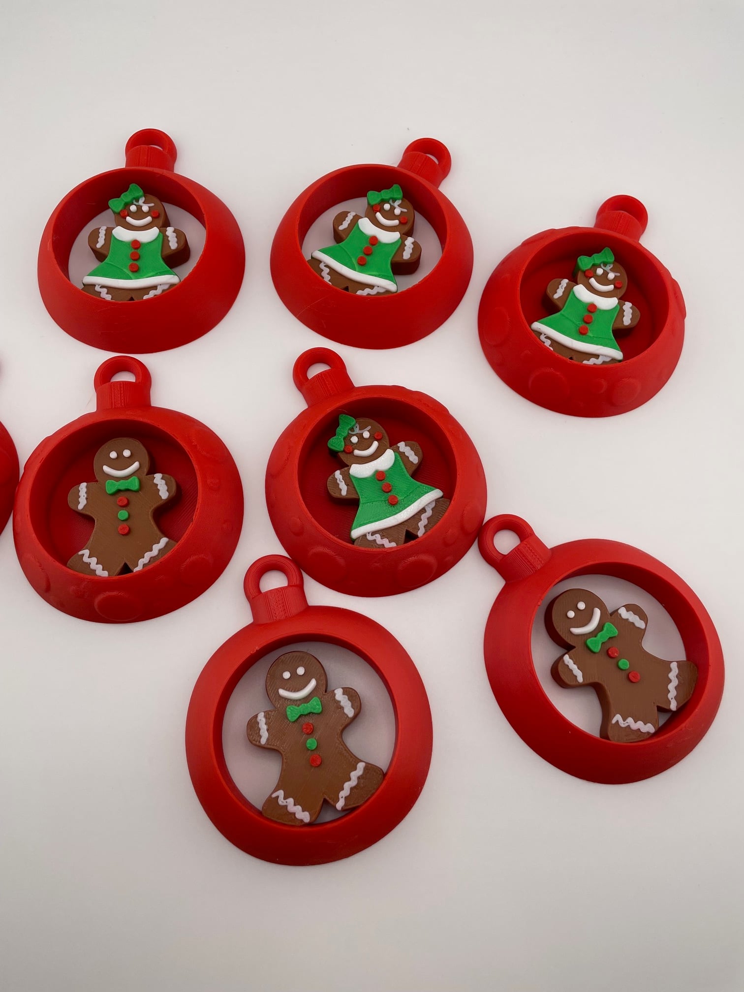 Gingerbread People Ornament Set 3d model