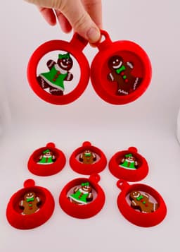 Gingerbread People Ornament Set 3d model