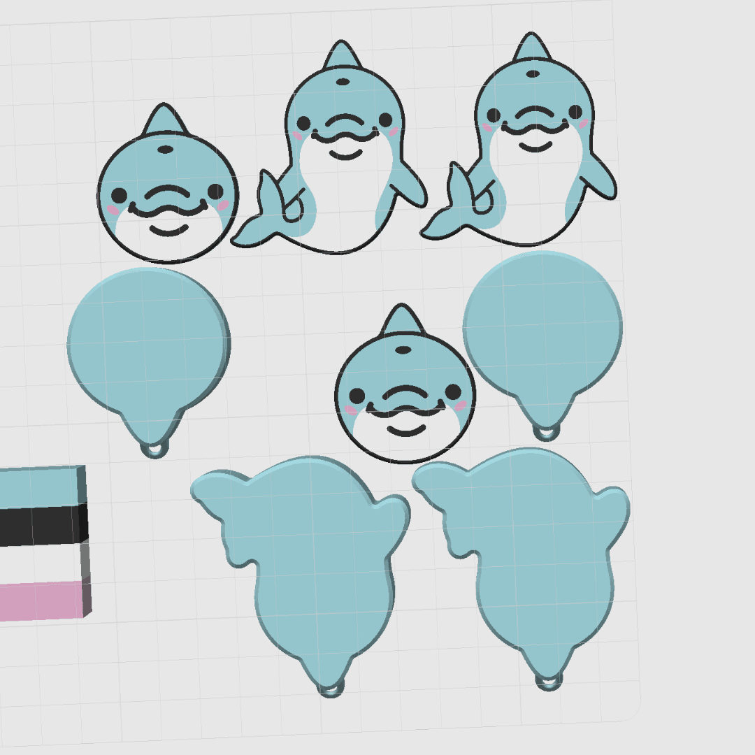 The Complete Dolphin Fidget Pack 3d model