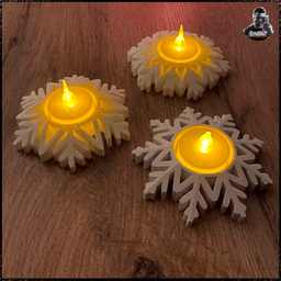 Snowflake Tealights 3d model