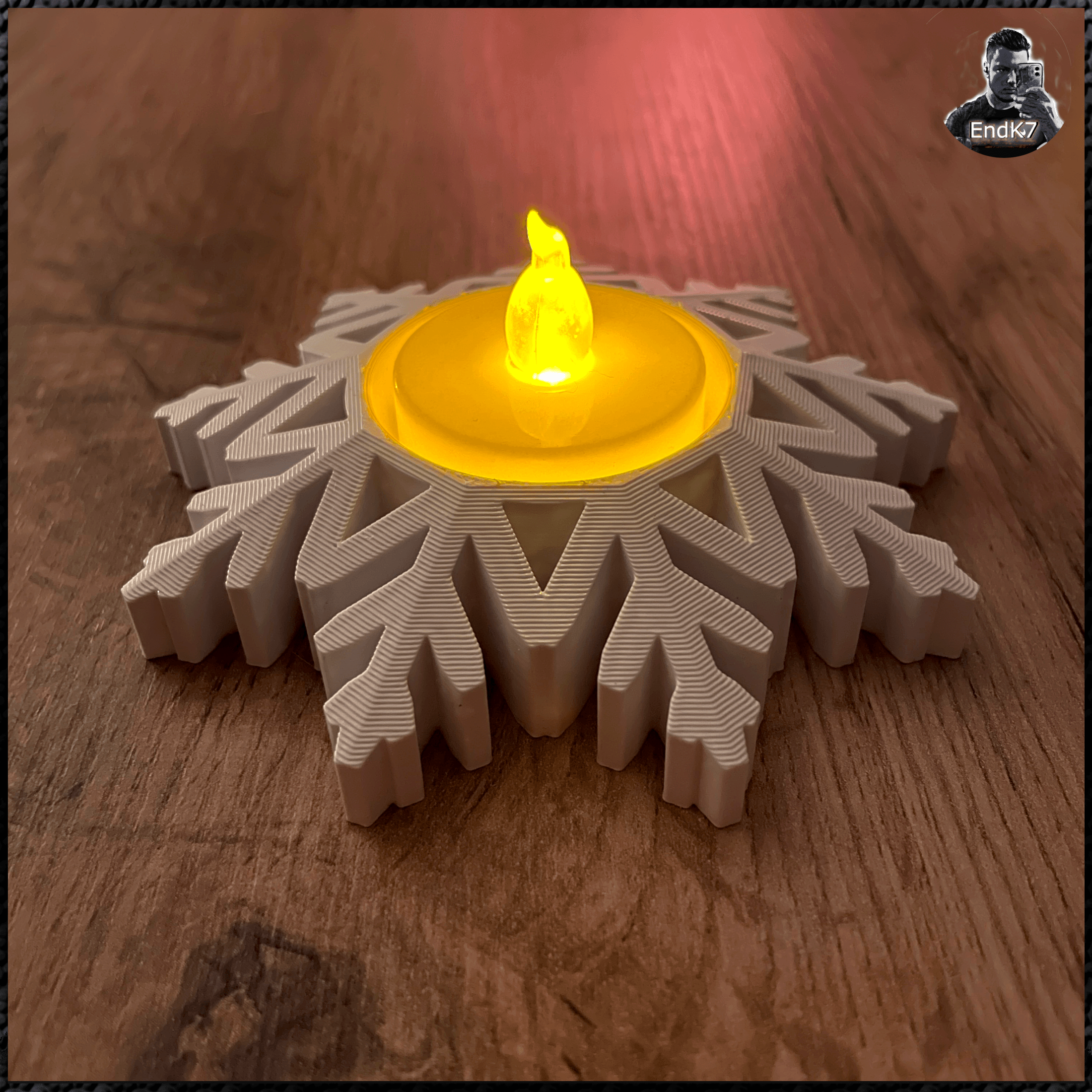 Snowflake Tealights 3d model