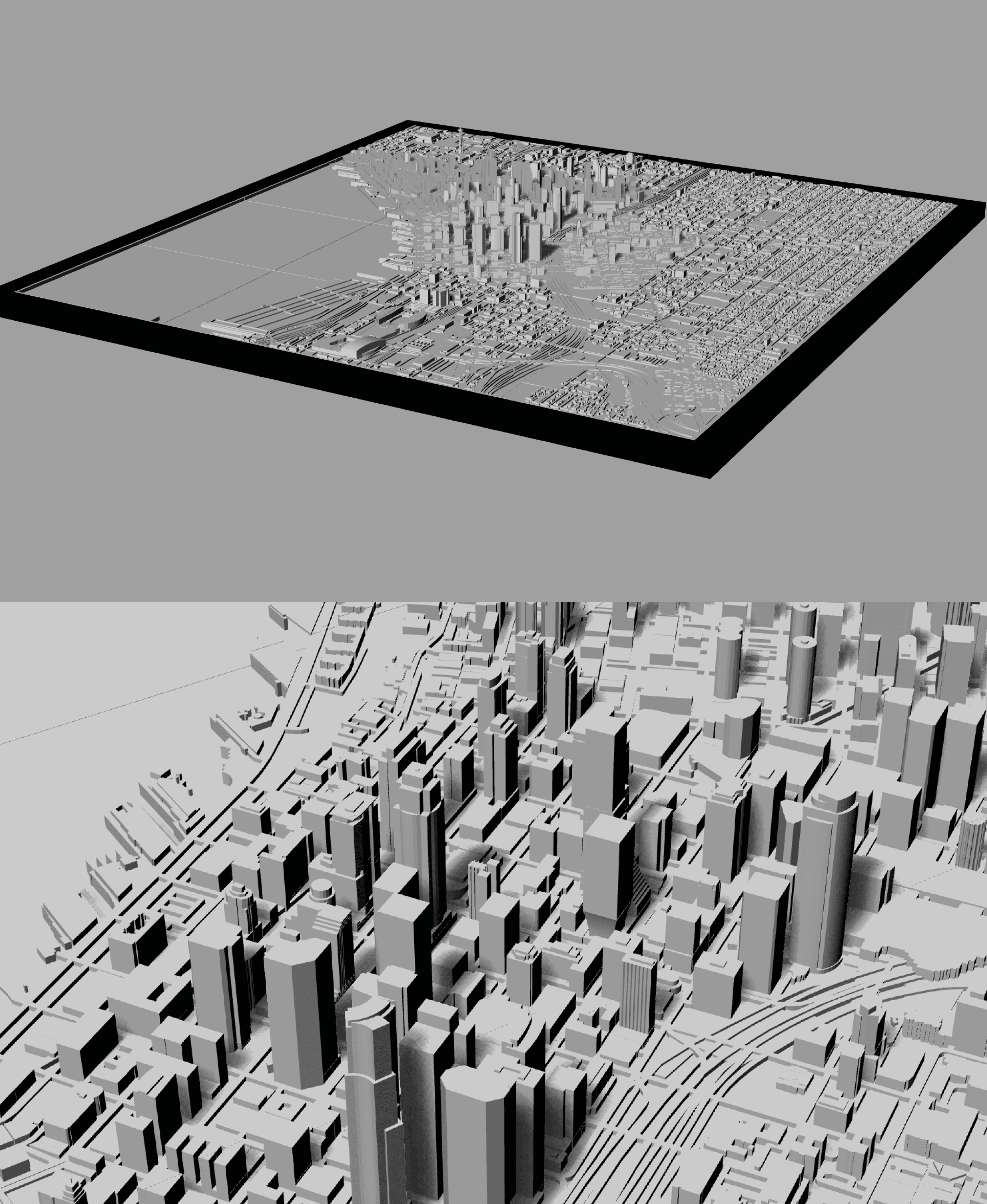 SEATTLE, Skyline 3d map 3d model