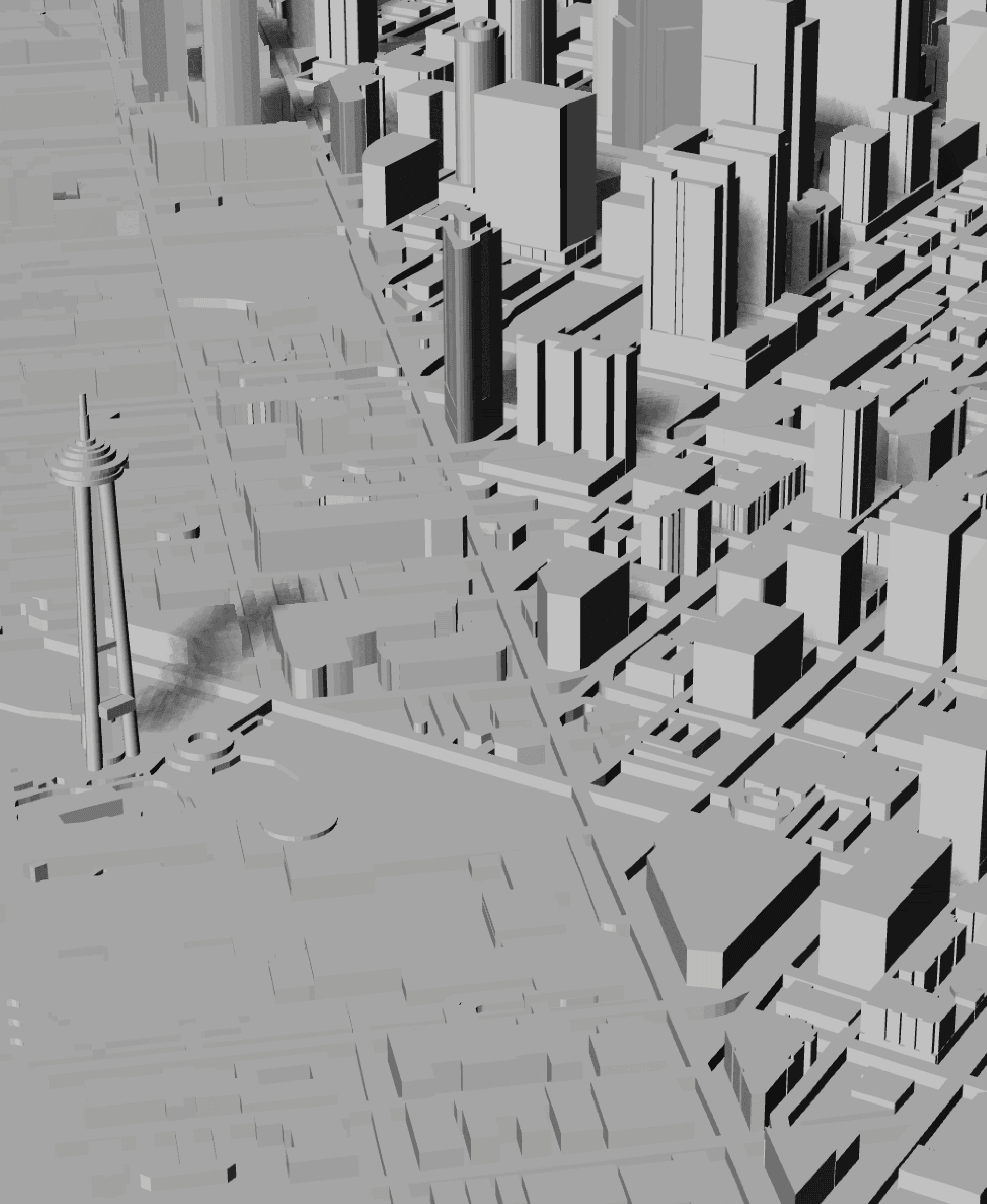 SEATTLE, Skyline 3d map 3d model