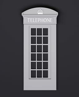 British Telephone Box Book Mark 3d model