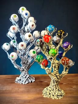 Bone Tree Dice Holder with Eyeballs forHalloween Decor 3d model