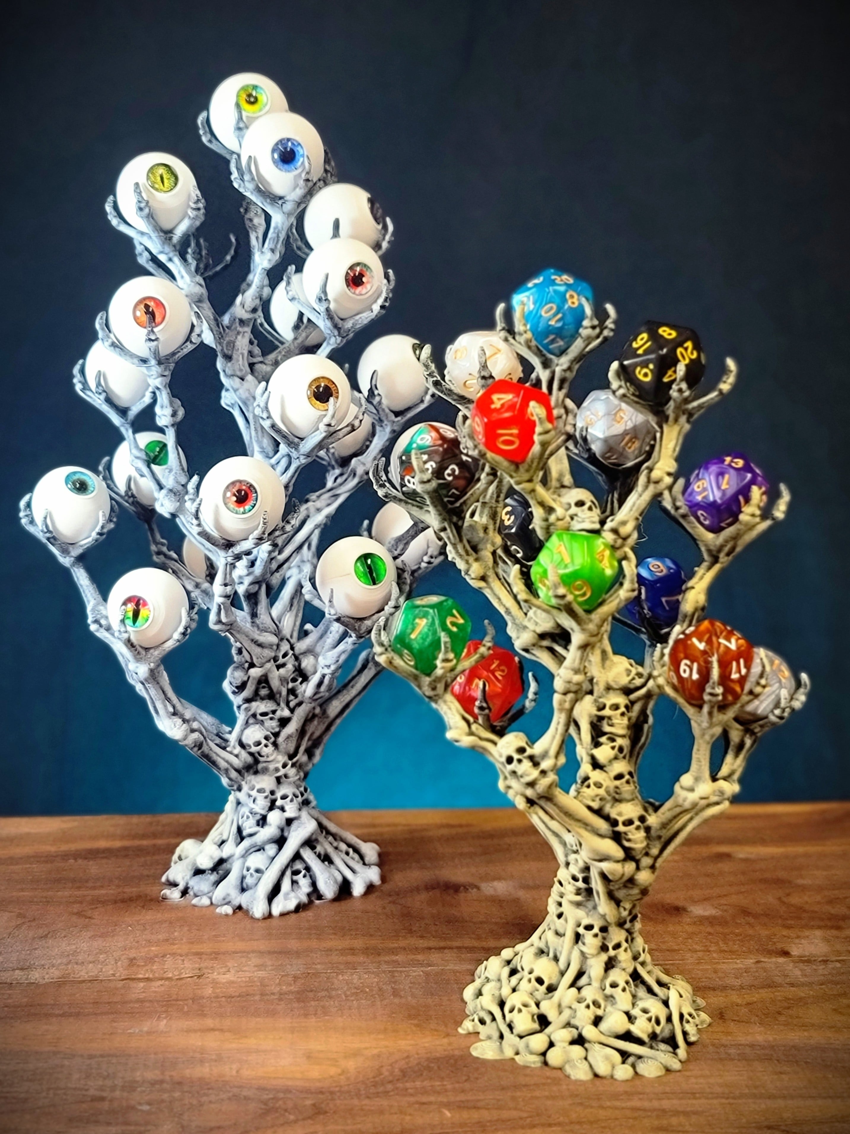 Bone Tree Dice Holder with Eyeballs forHalloween Decor 3d model