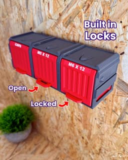 Cargo Containers - 1x1 (Mini Modular Storage) 3d model