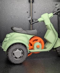 Wind-up Spring Tricycle 3d model
