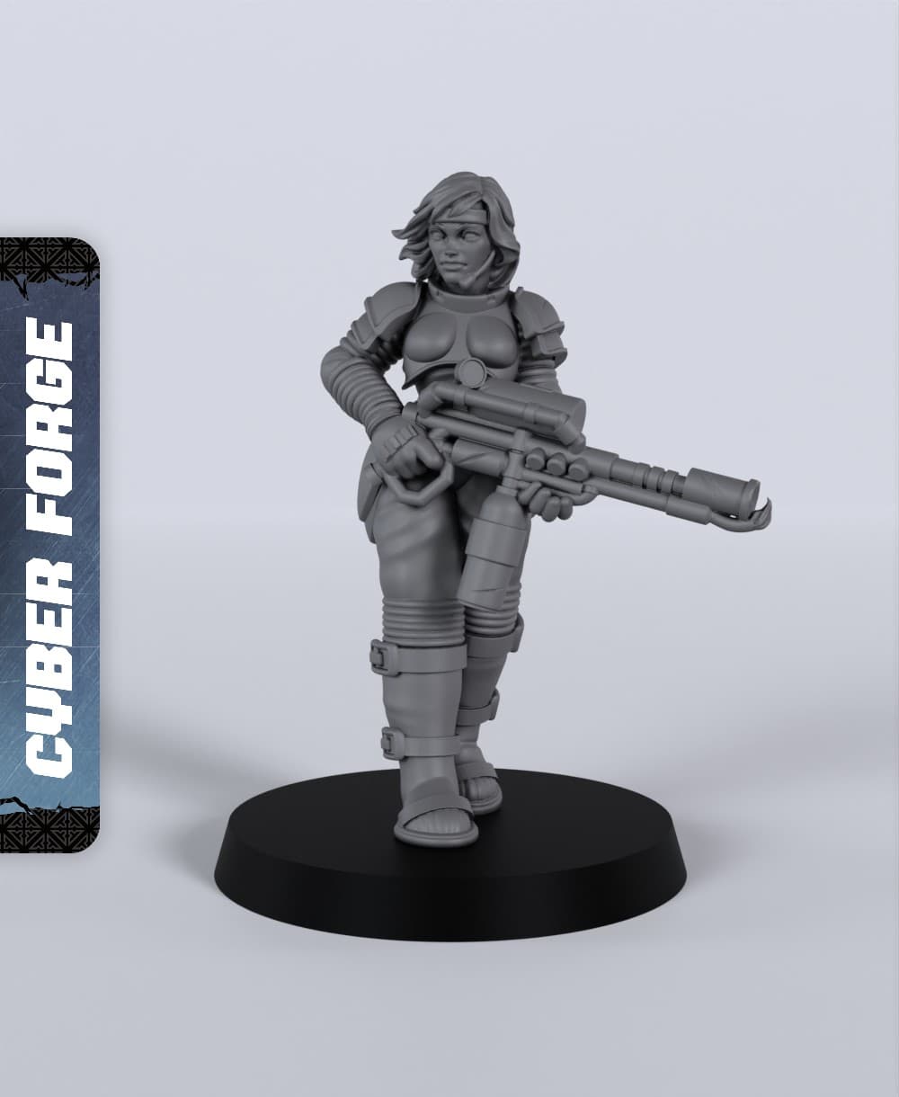 Sally Rey - With Free Cyberpunk - Sci-Fi Gift Ideas for RPG and Wargamers 3d model
