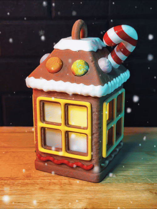 Gingerbread House Lantern 3d model
