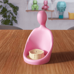 Abstract Figure Candle Holder - Modern Sculptural 3d model