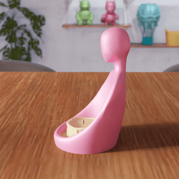Abstract Figure Candle Holder - Modern Sculptural 3d model