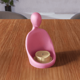 Abstract Figure Candle Holder - Modern Sculptural 3d model