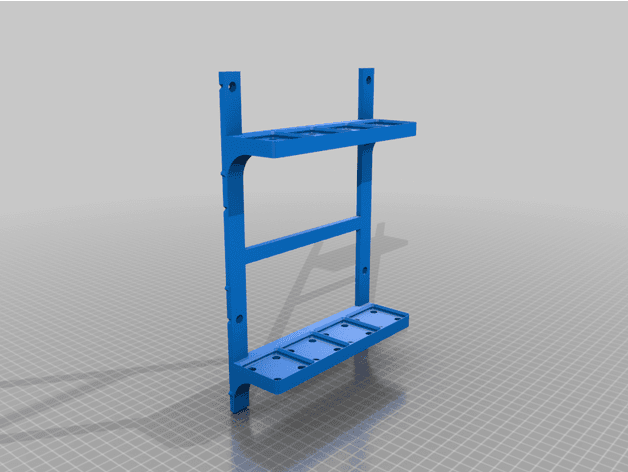 Gridfinity Wall Rack Double Height 3d model