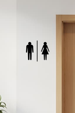 WC, Toilet Sign, Restroom 3d model