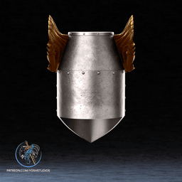 Crusader Helmet 3D Printer STL File 3d model