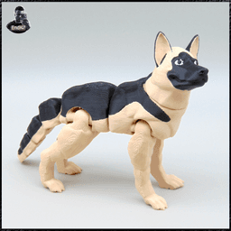 Articulated German Shepherd - Multicolor 3d model