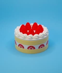 Circle Strawberry Cake Container 3d model