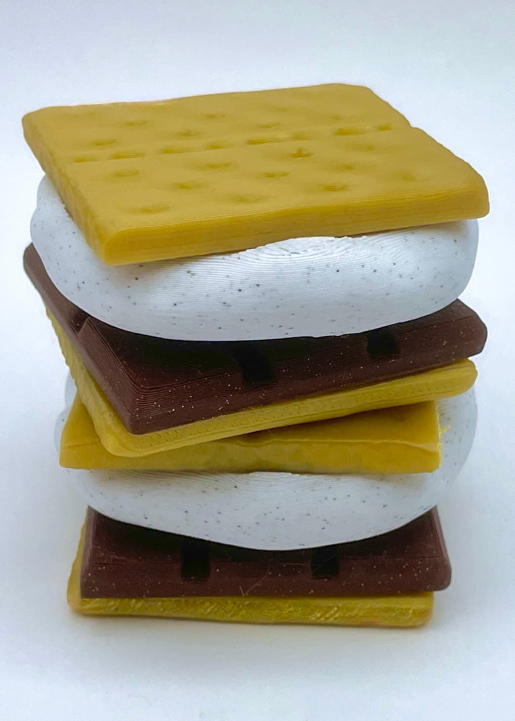 S'more Clicker - Love this, want to print s'more! Polymaker Silk Gold, Marble White, Intergalactic Chocolate! - 3d model