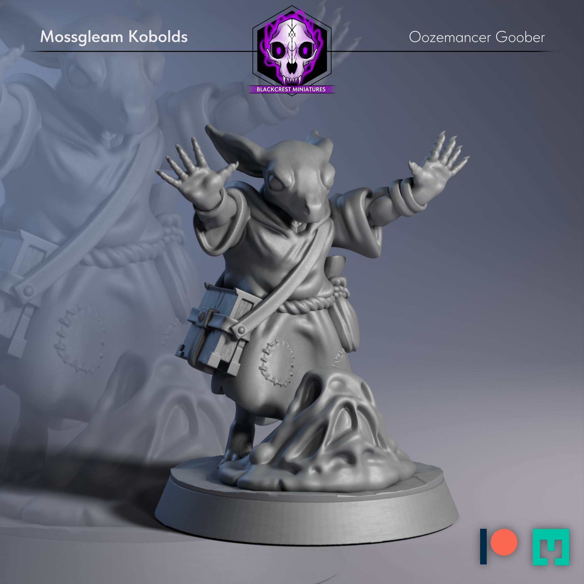 Mossgleam Kobolds | Oozemancer Goober (Unsupported) 3d model