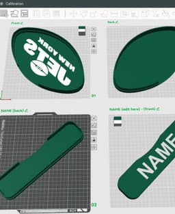 N.Y. Jets Sign - LED Strip Compatible 3d model
