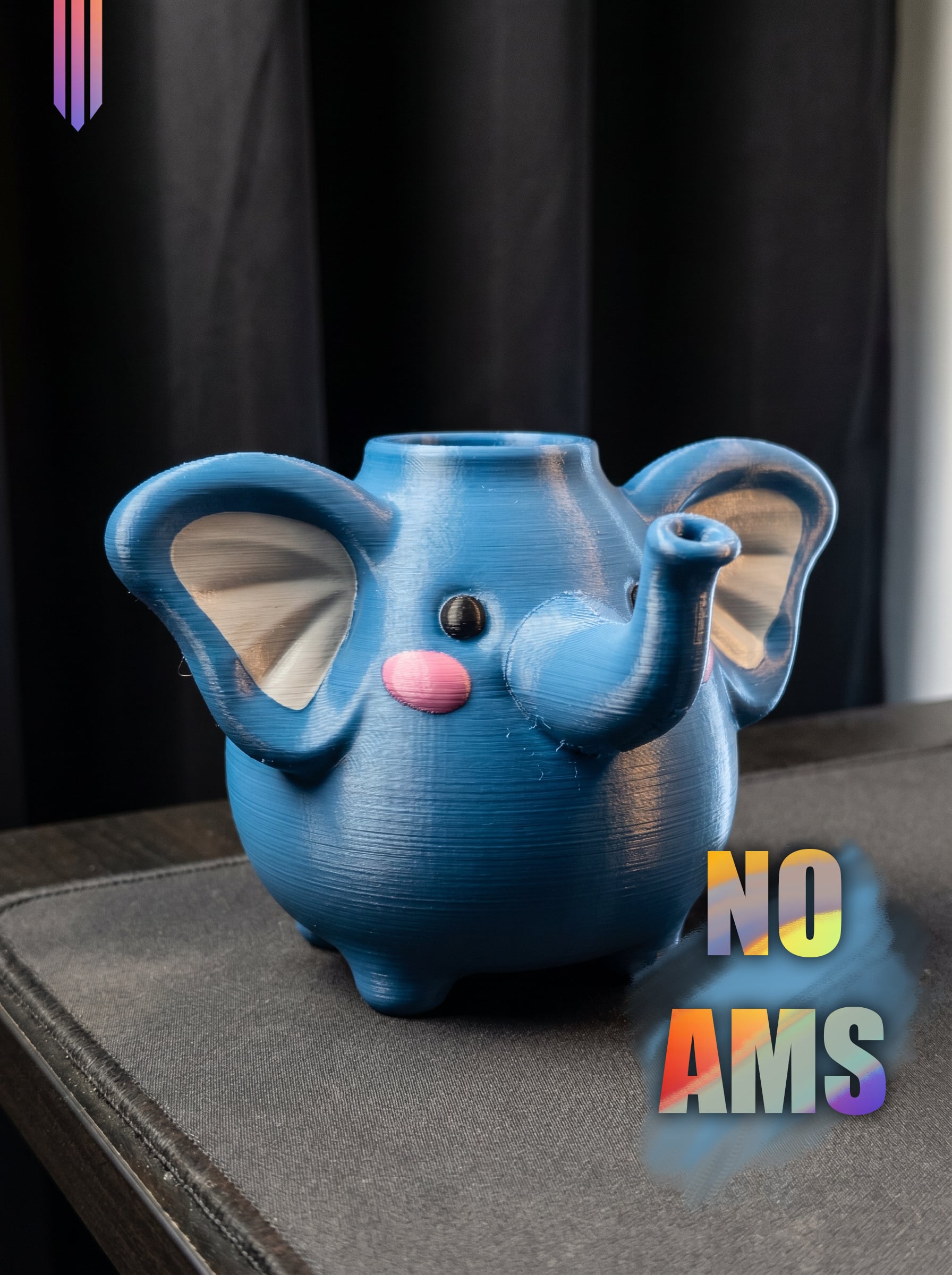 Elephant Planter STL | Cute Decor 3D Print | Functional Pot 3d model
