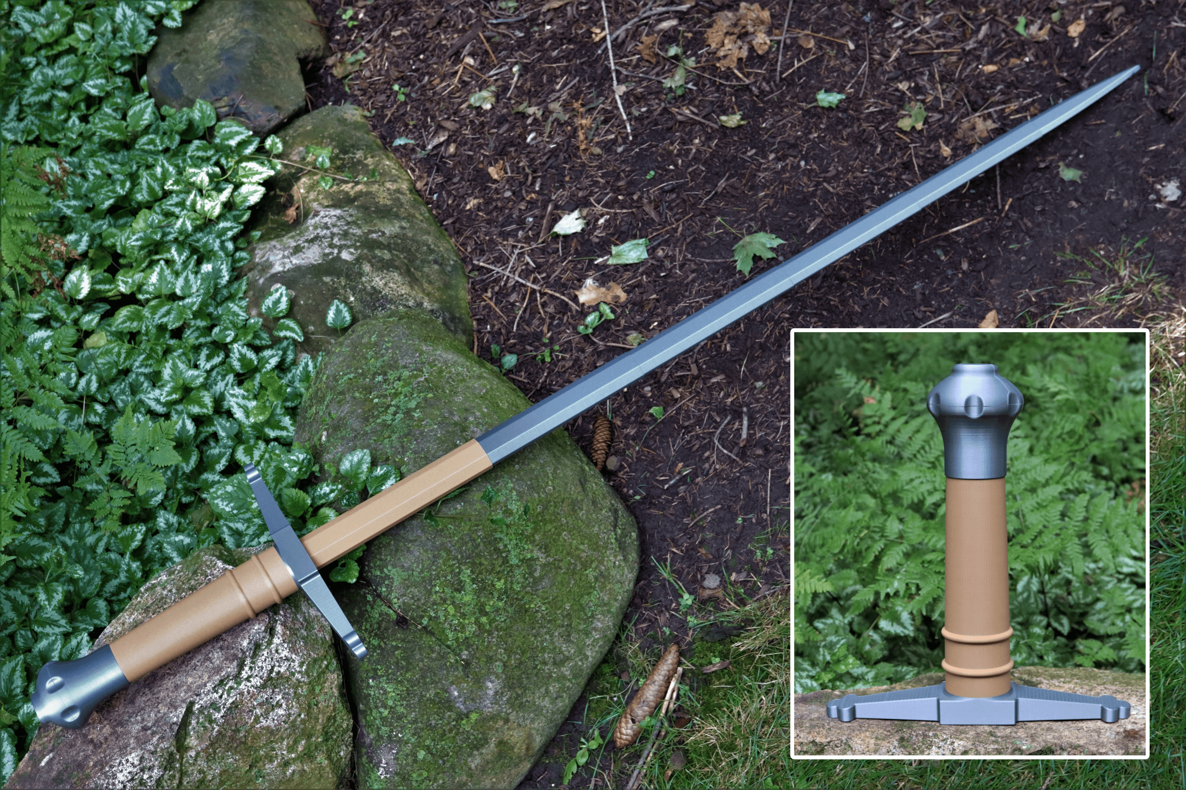 Collapsing Scottish Claymore 3d model