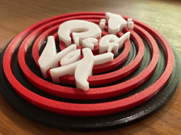 Red Vox Disc Display 3d model