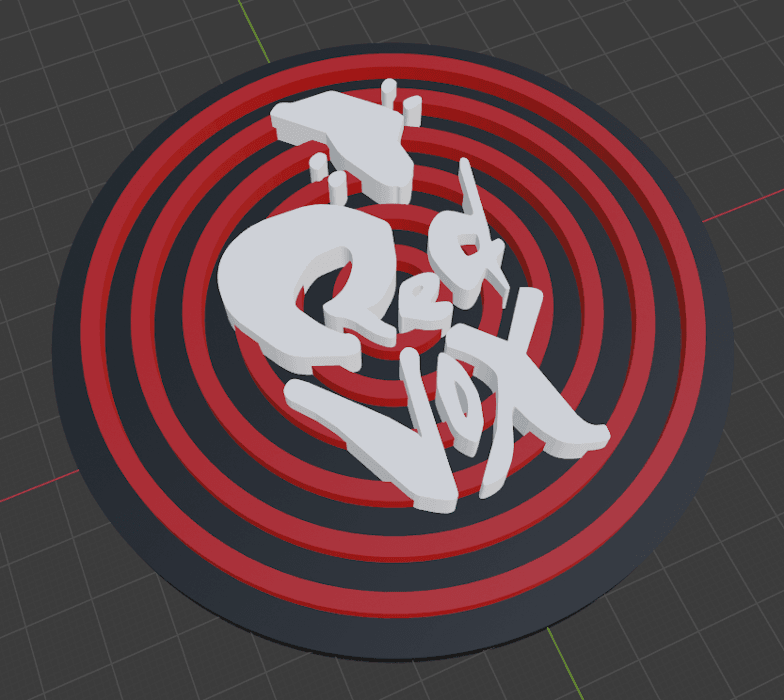 Red Vox Disc Display 3d model