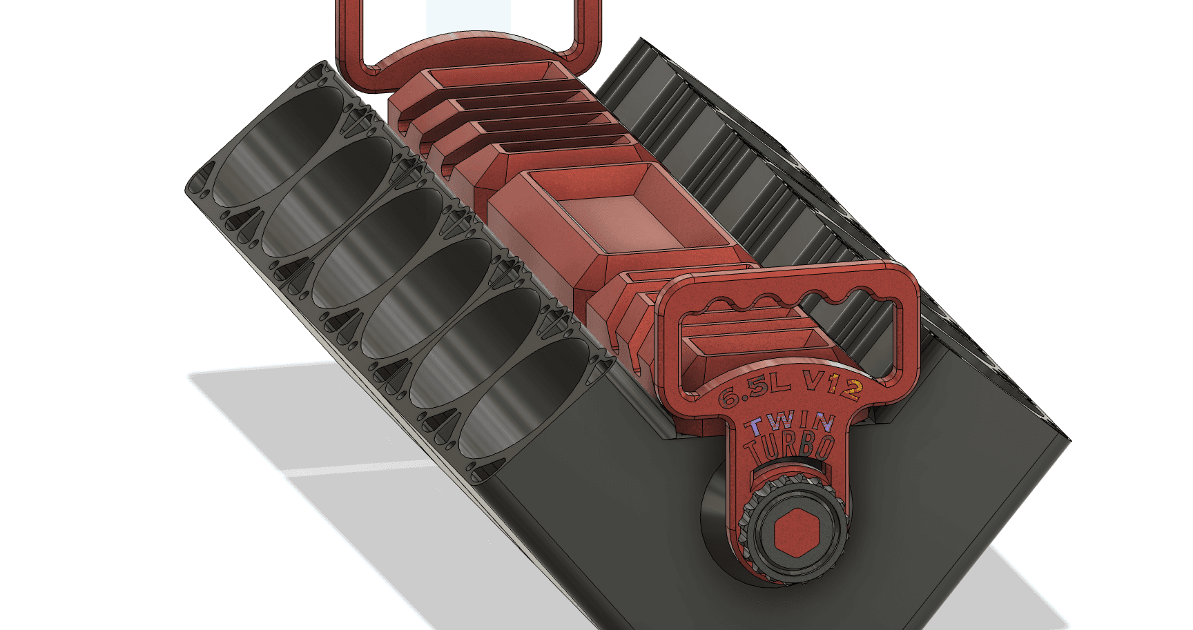 Expandable Motor Can Cooler - V6, V8, V12, V16, V24+++ MAKE IT ANY LENGTH! 3d model