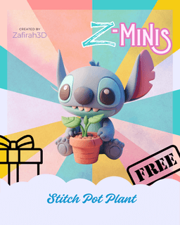 Z-MINIS STITCH POT PLANT FOR FREE 3d model