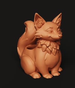 Cute Fox Planter Multi-Color 3MF | Home Decor | Bambu Ready 3d model