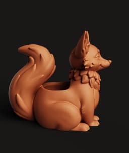 Cute Fox Planter Multi-Color 3MF | Home Decor | Bambu Ready 3d model