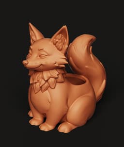 Cute Fox Planter Multi-Color 3MF | Home Decor | Bambu Ready 3d model