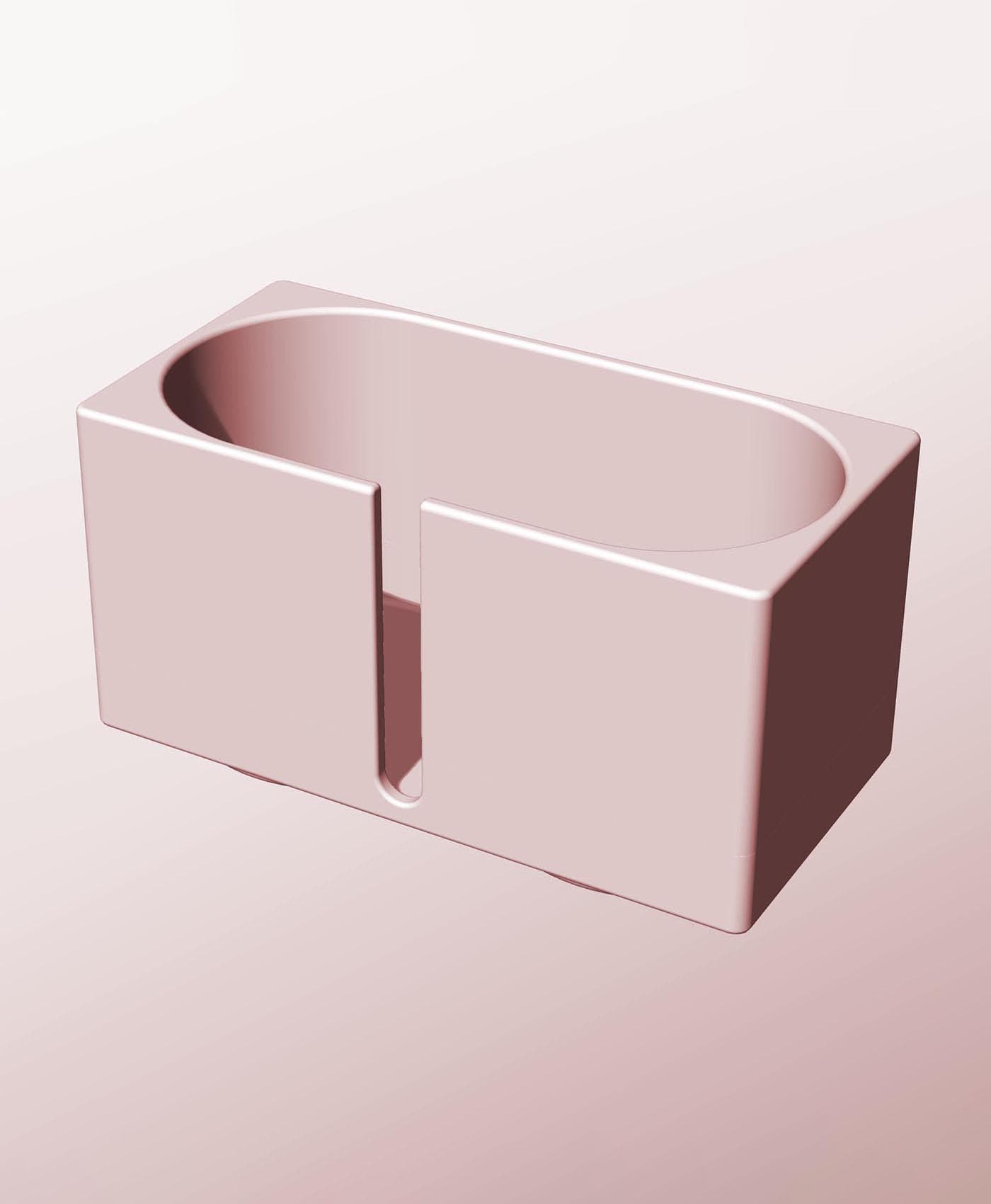 CX68-75-SB Stackable slotted component box for creative makers 3d model