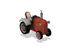 Candy Tractor with Movements 3d model