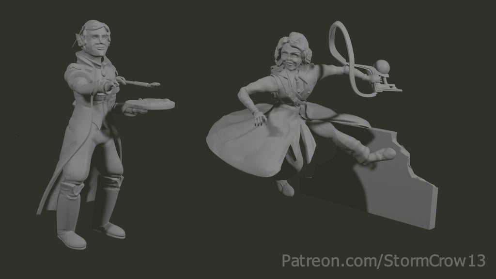 Errant and Parnesse from Magic the Gathering 3d model