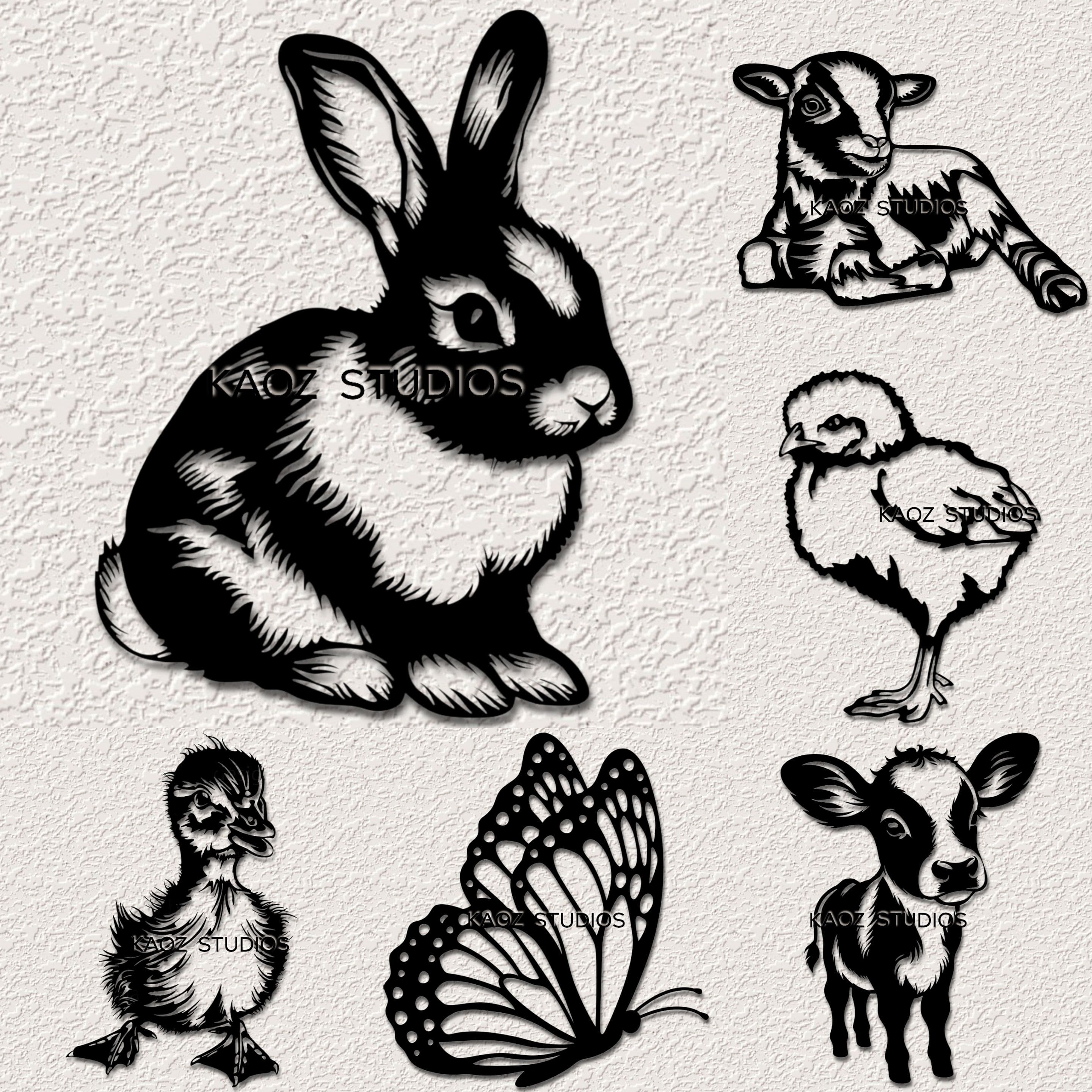 Cute Easter wall art Spring wall decor baby animals decorations st patricks day 3d model
