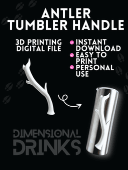 Antler 3D Tumbler Handle 3d model