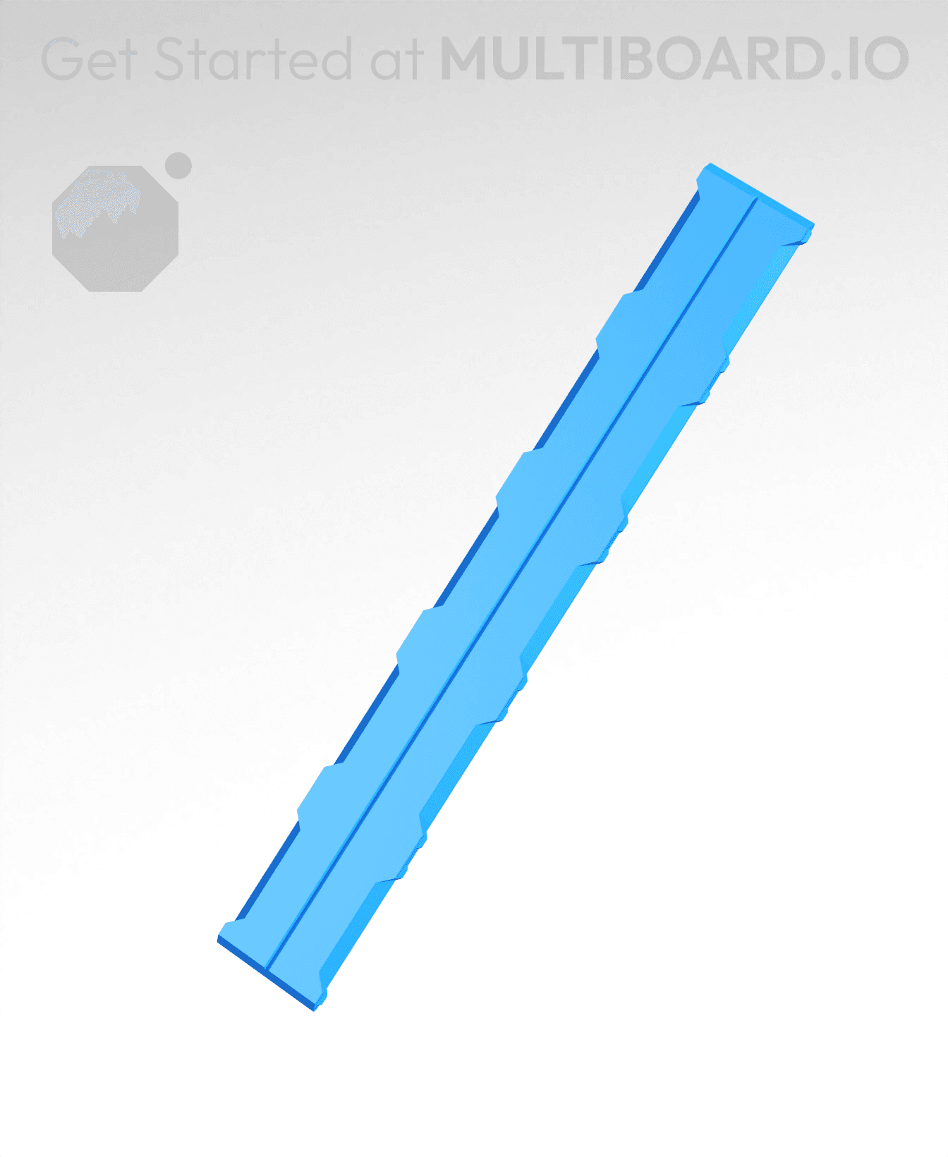 Plain - 2.5 LU Bin Fit - II Fold-In Locked Lite Rail (5 MU Rail) 3d model