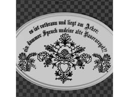 Bauernmalerei - Spruch Platte 3d model