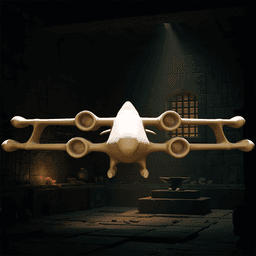 Futuristic Biplane v2 3d model