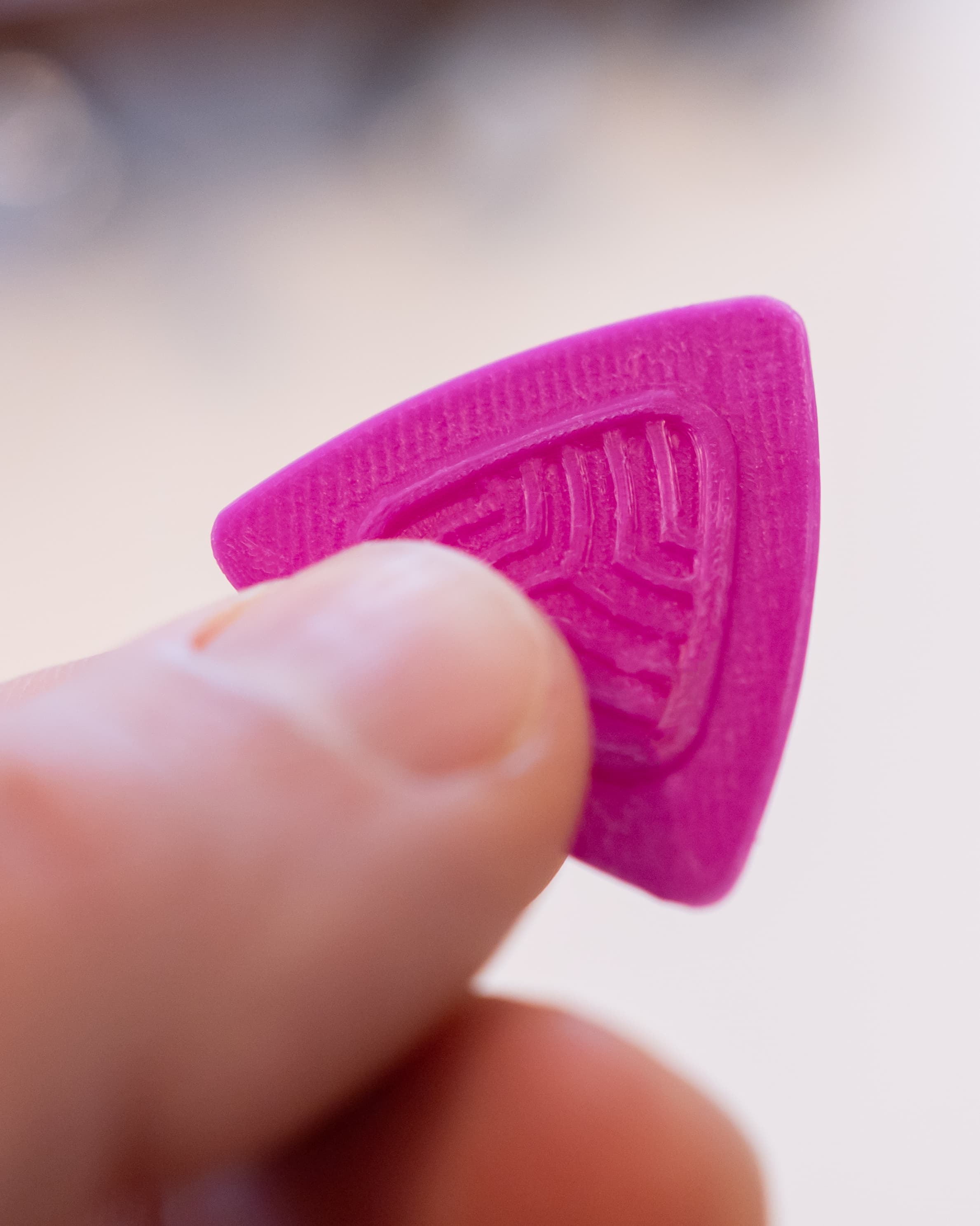 Xtra Grippy Guitar Pick // 0.8mm, 1.0mm, 1.2mm Thicknesses 3d model