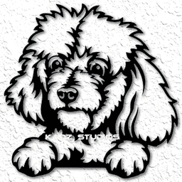 poodle wall art dog wall decor 3d model