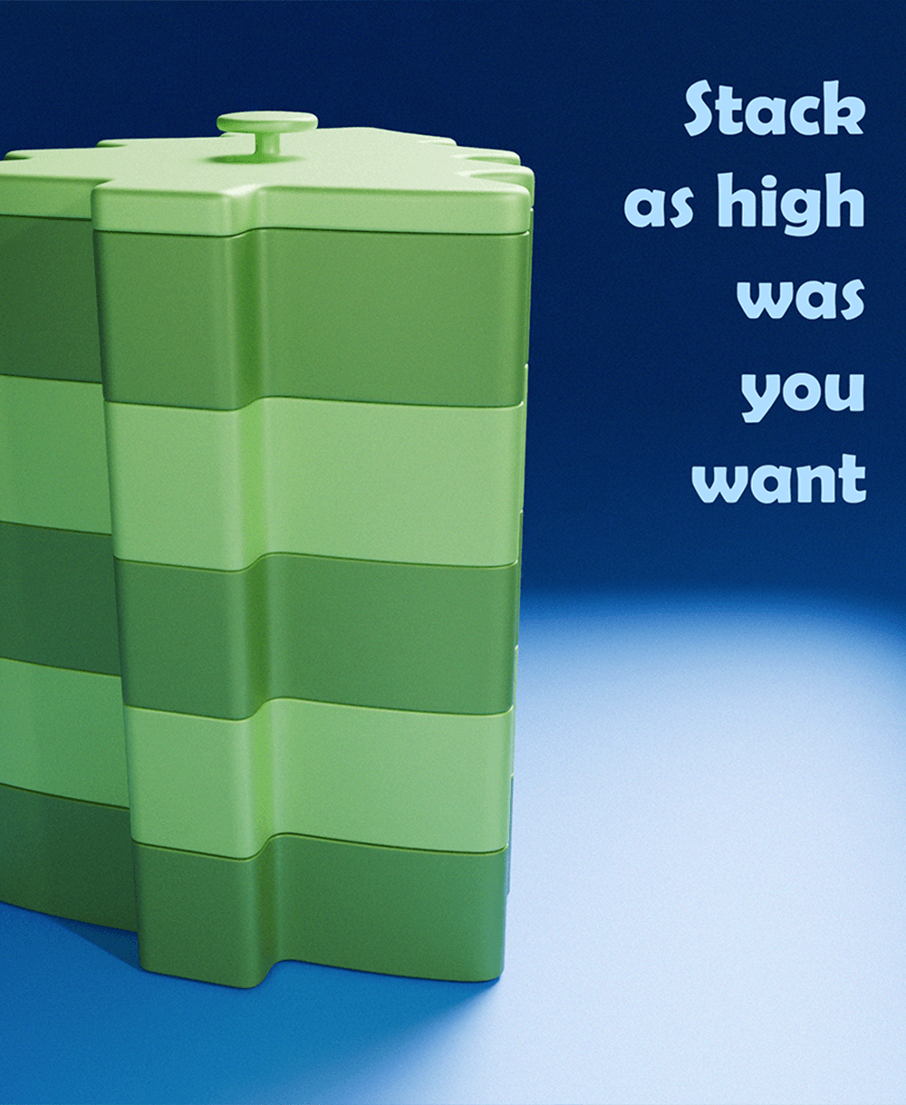 Christmas Tree Stackable Cookie Box 3d model