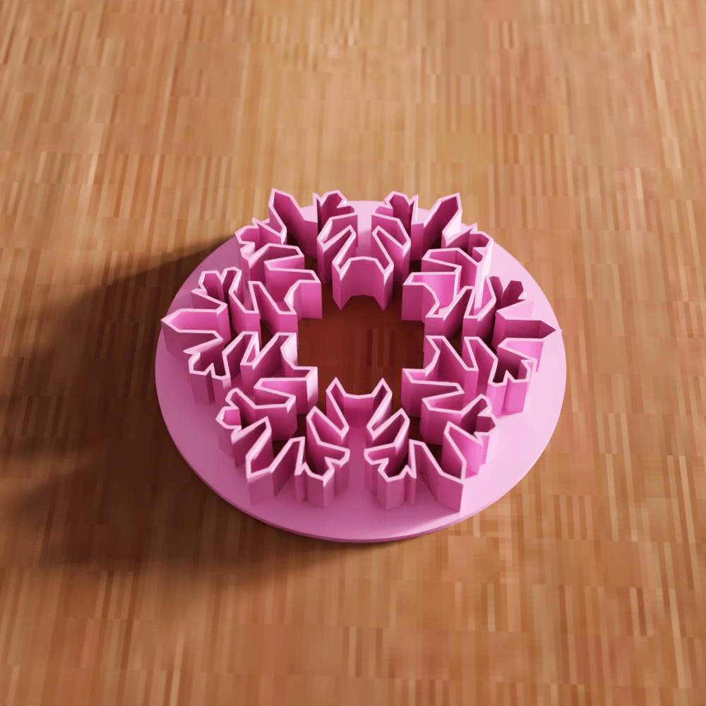 Snowflake Cookie Cutter Stamp Utensil 3d model