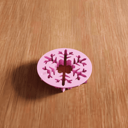 Snowflake Cookie Cutter Stamp Utensil 3d model